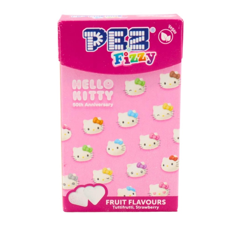 Hello Kitty PEZ Fizzy Fruit Sweets Flip Top Box 30g